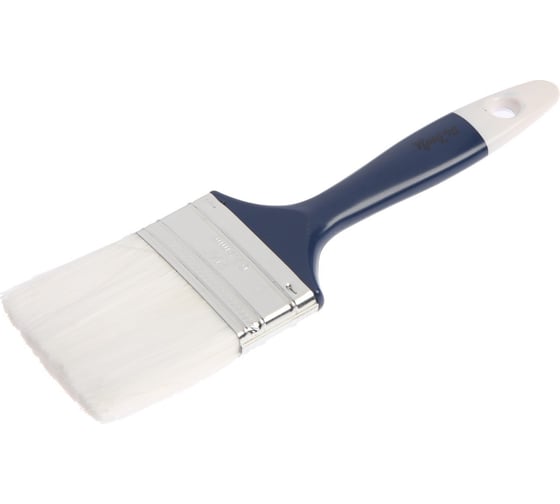 Изображение товара Кисть ТУНДРА плоская, искусственная щетина, пластиковая рукоятка, 2.5, 63 мм 1818245