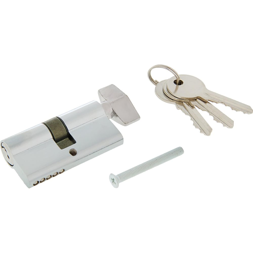 Изображение товара Цилиндровый механизм ТУНДРА 60 мм с вертушкой и английским ключом