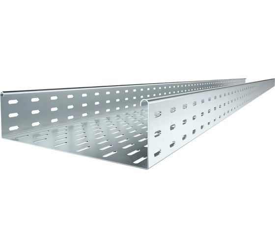 Изображение товара Листовой кабельный лоток OBO Bettermann SKS 830 FS, 85х300х3000 мм, S=1,5 мм, перфорированный, сталь, конвейерный цинк 6058302