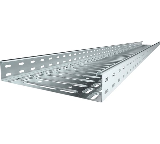 Изображение товара Листовой кабельный лоток OBO Bettermann LKS 615 FS RU, 60х150х3000 мм, S=0,7 мм, перфорированный, сталь, конвейерный цинк 6048912