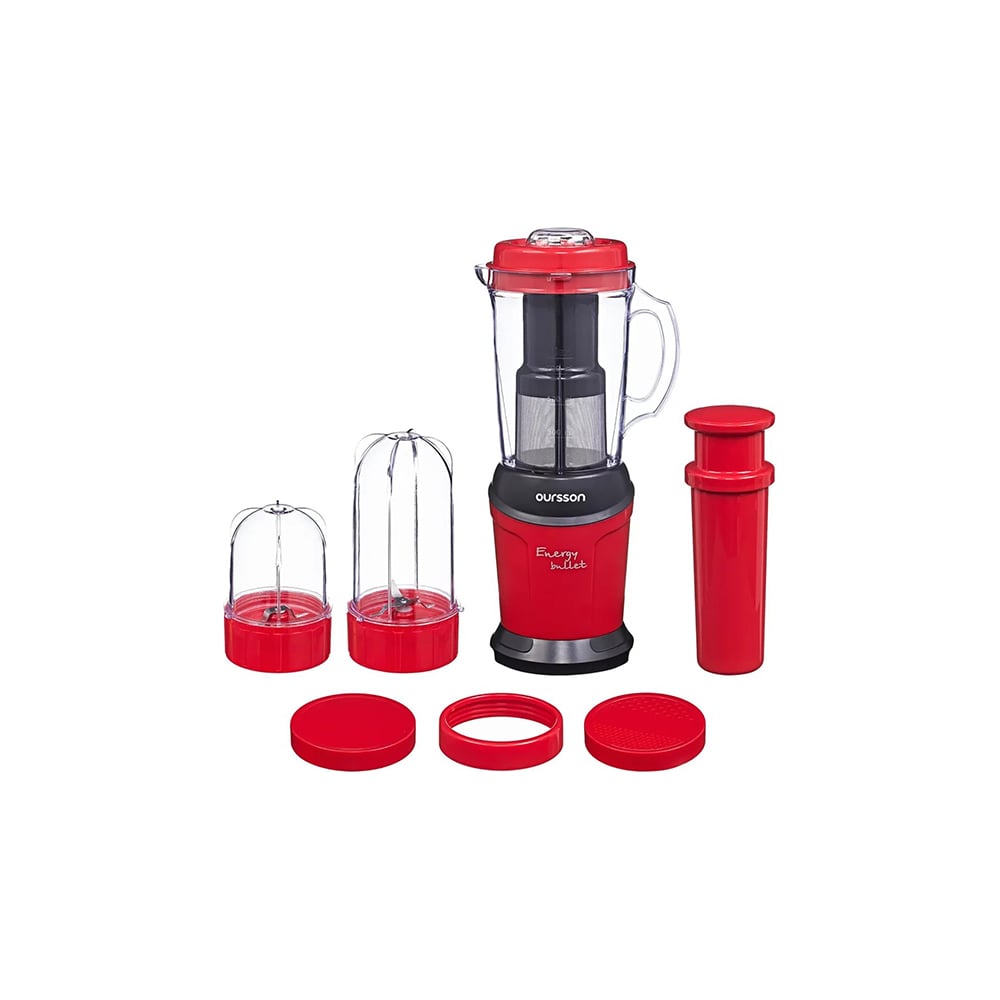 Изображение товара Блендер OURSSON BL1000TD/RD красный с кофемолкой и 4 насадками