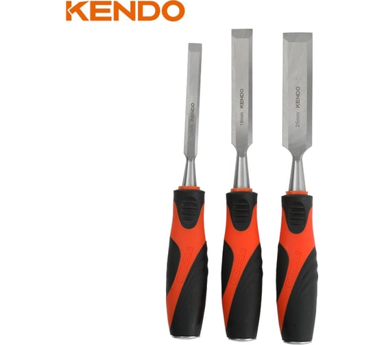 Изображение товара Набор плоских стамесок KENDO 3 шт 85121