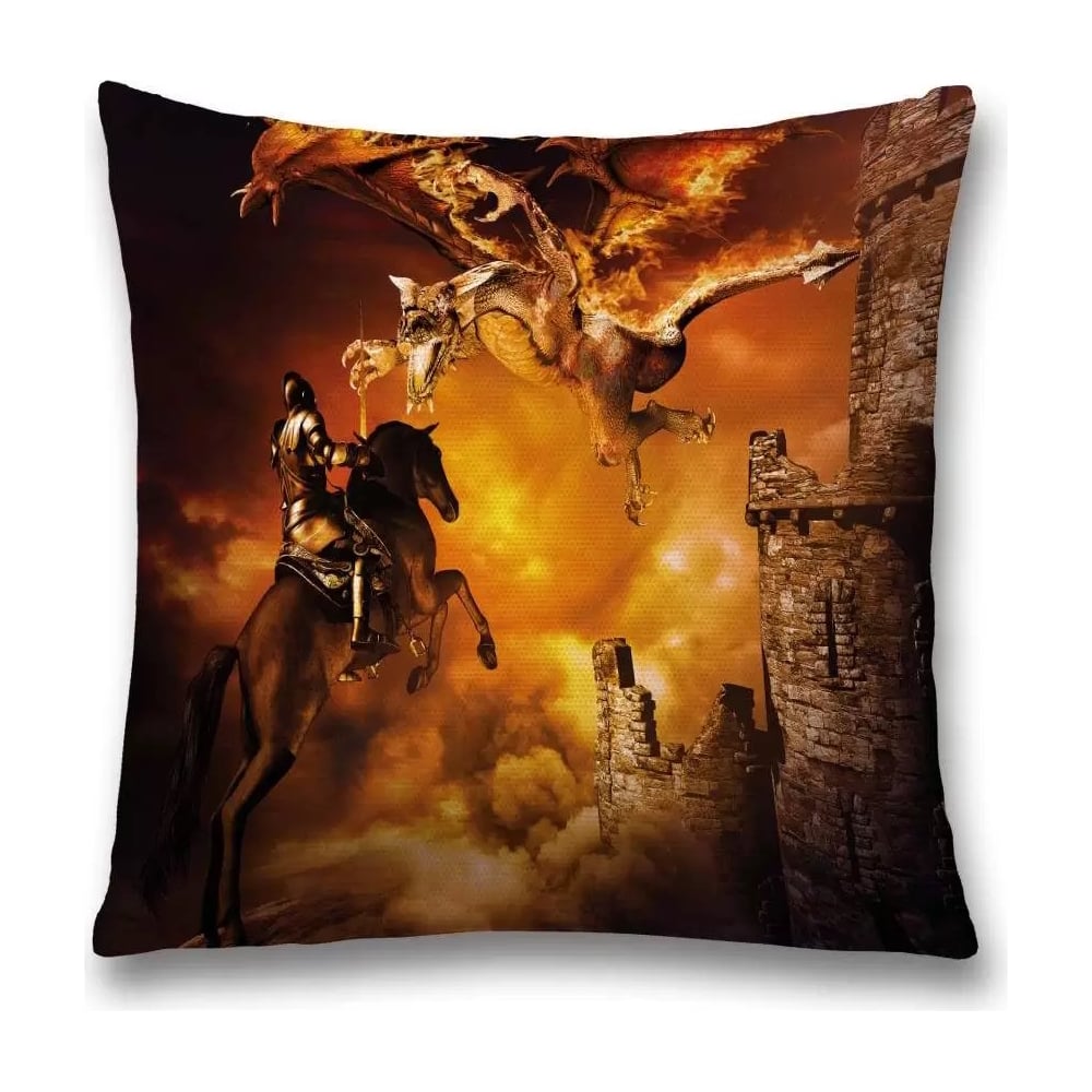 Изображение товара Декоративная наволочка JoyArty 45х45 см с рисунком оранжево-коричневая