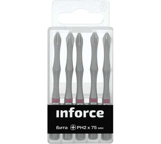 Изображение товара Бита (5 шт; PH2; 75 мм) Inforce 11-01-293