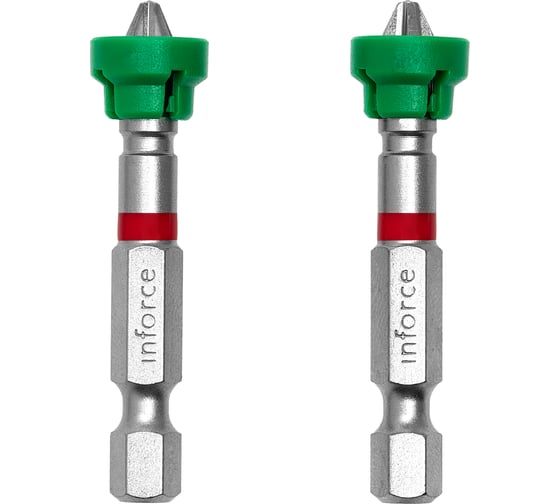 Изображение товара Бита с магнитным ограничителем (держателем) (2 шт; PH2; 50 мм) Inforce 11-01-297