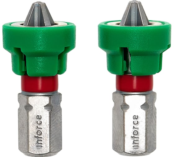 Изображение товара Бита с магнитным ограничителем (держателем) (2 шт; PH2; 25 мм) Inforce 11-01-296