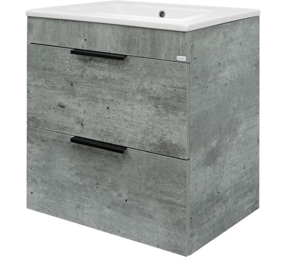 Изображение товара Тумба Doratiz Родос 60 подвесная, метрополитан грей, под умывальник quadro 60 9908.180