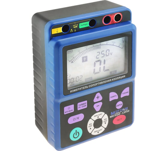 Изображение товара Измеритель сопротивления изоляции - мегаомметр МЕГЕОН 13950 к0000011559