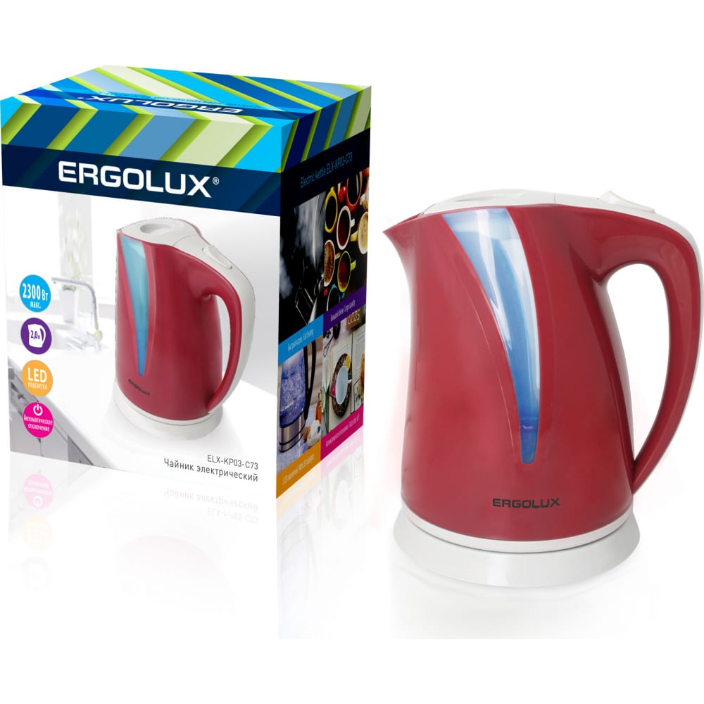 Чайник Ergolux фен hi dh 200 2300 вт красный