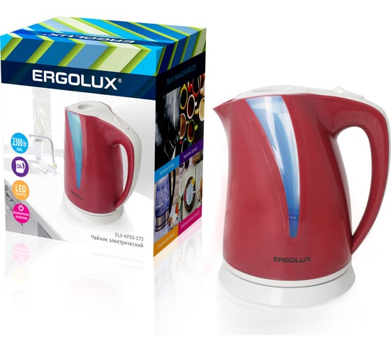 Изображение товара Чайник ERGOLUX ELX-KP03-C73 вишневый13116