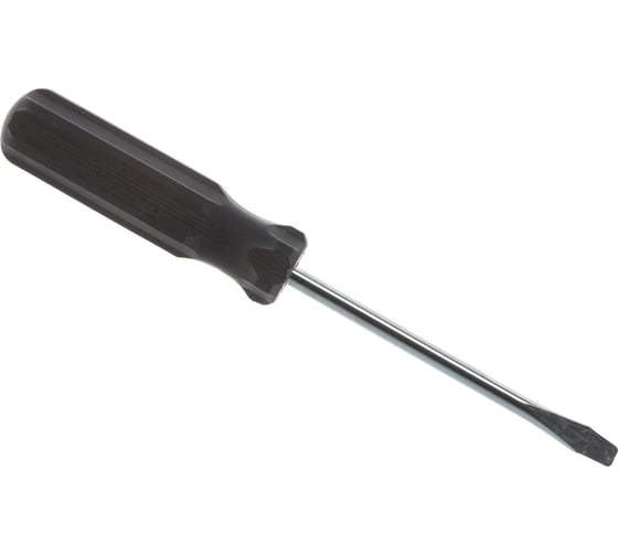 Изображение товара Отвертка SPARTA SL6х100 мм углеродистая сталь, черная пластиковая рукоятка 13206