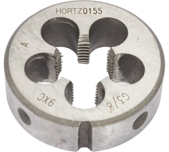 Изображение товара Трубная цилиндрическая плашка HORTZ G 3/8" 9ХС 204130