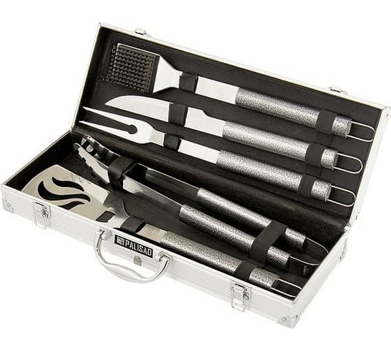 Изображение товара Набор приборов для барбекю PALISAD в алюминиевом кейсе Camping 69579