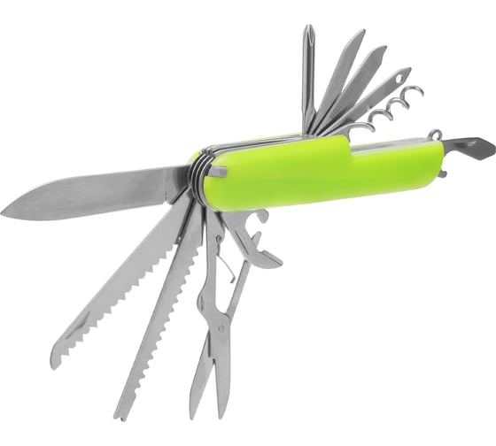 Изображение товара Многофункциональный нож СИБРТЕХ компактный размер, 15 функций, 90 мм 17626