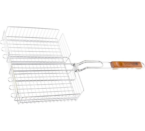 Изображение товара Решетка-гриль PALISAD Camping 260x320x65 мм, объемная хромированная 69554