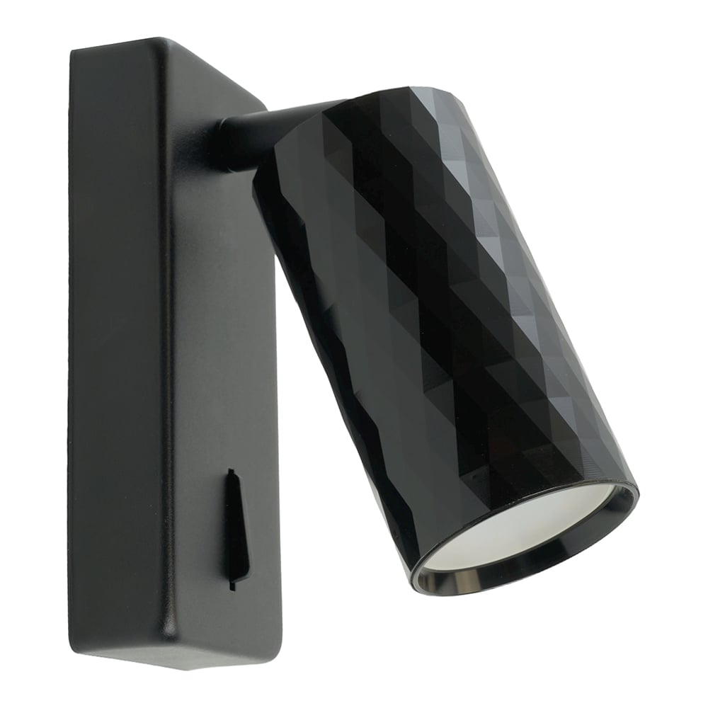 Настенный светильник-спот FERON, цвет черный/черный 48672 ml1880 prism 35w, 230v, gu10, черный - фото 1