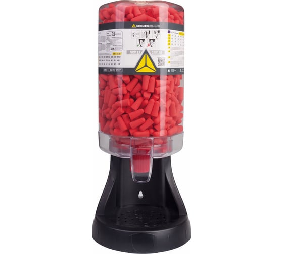 Изображение товара Диспенсер Delta Plus (дозатор) в комплекте с берушами без шнурка 500 пар CONIC CONICDISGR