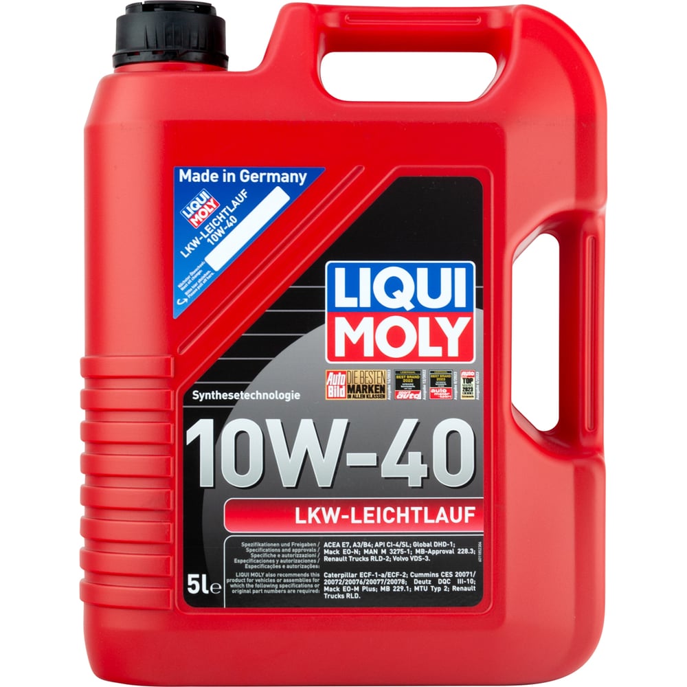 Изображение товара Моторное масло LIQUI MOLY 10W-40 НС-синтетика, 5 л для дизелей и легковых