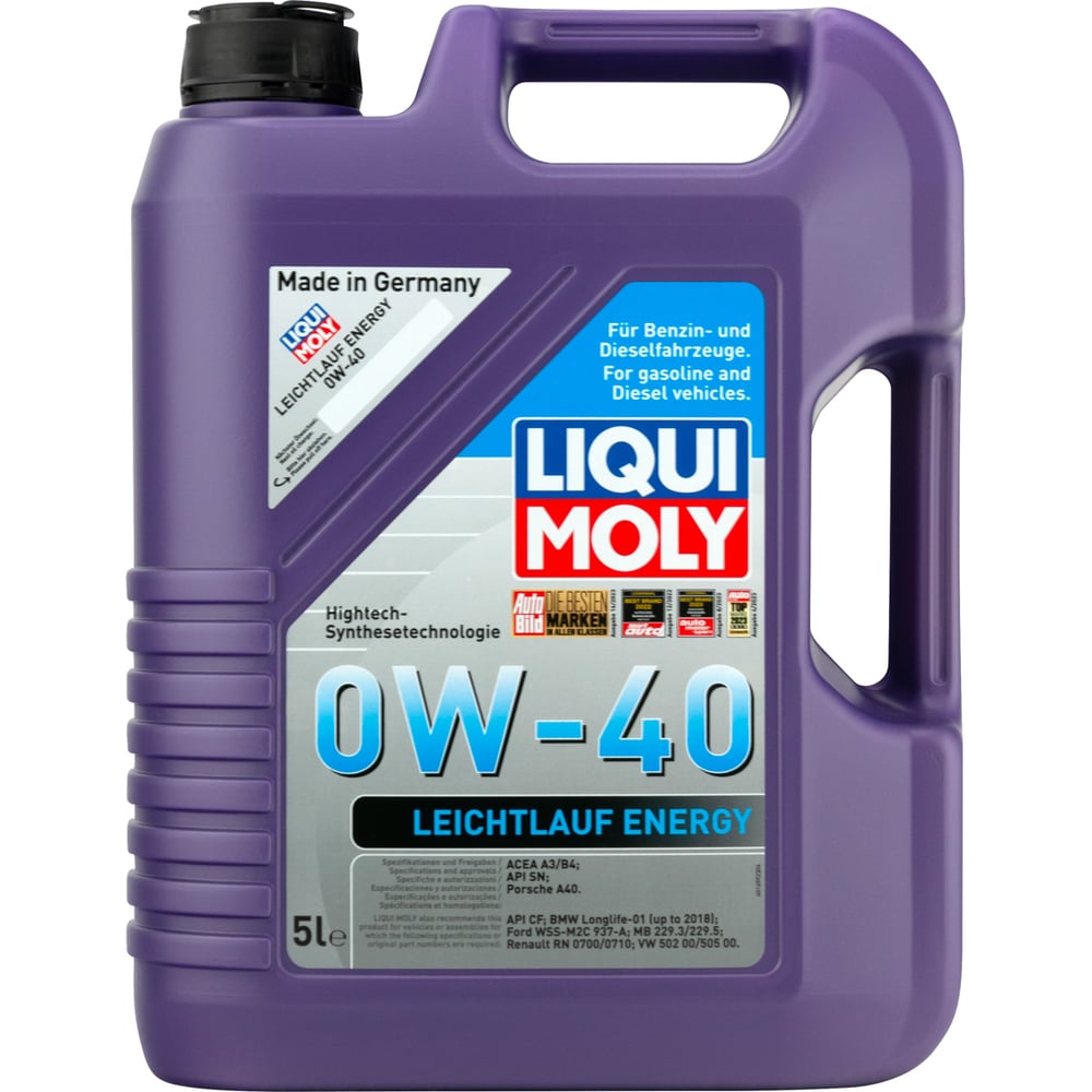 Изображение товара LIQUI MOLY Leichtlauf Energy 0W-40 синтетическое масло 5 л