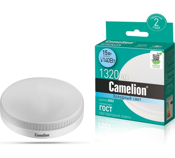 Изображение товара Светодиодная лампа Camelion LED15-GX53/845/GX53 15Вт 220В 13647