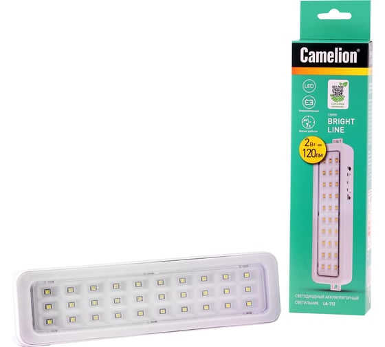 Изображение товара Аккумуляторный светильник Camelion LA-112 30LED, Li-ion, 220В 13149