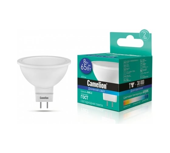 Изображение товара Светодиодная лампа Camelion LED8-S108/865/GU5.3 JCDR 8Вт 220В 12873