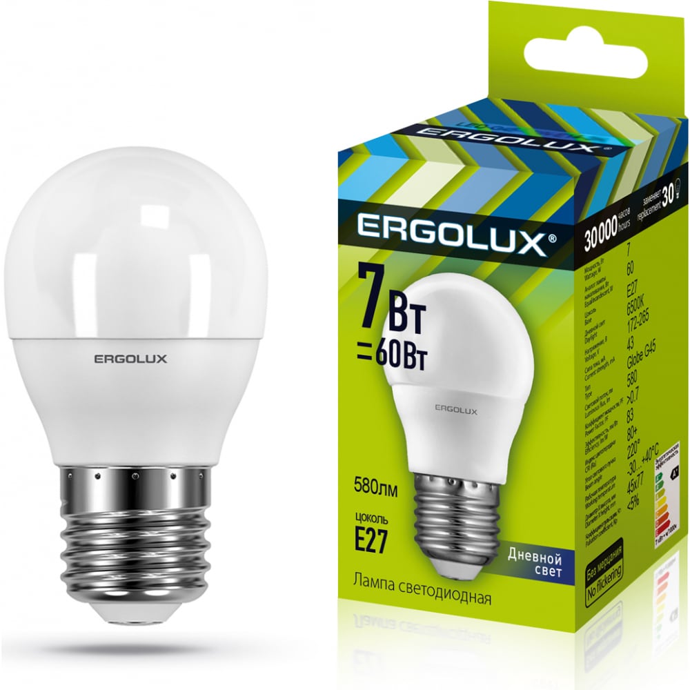 фото Электрическая светодиодная лампа ergolux