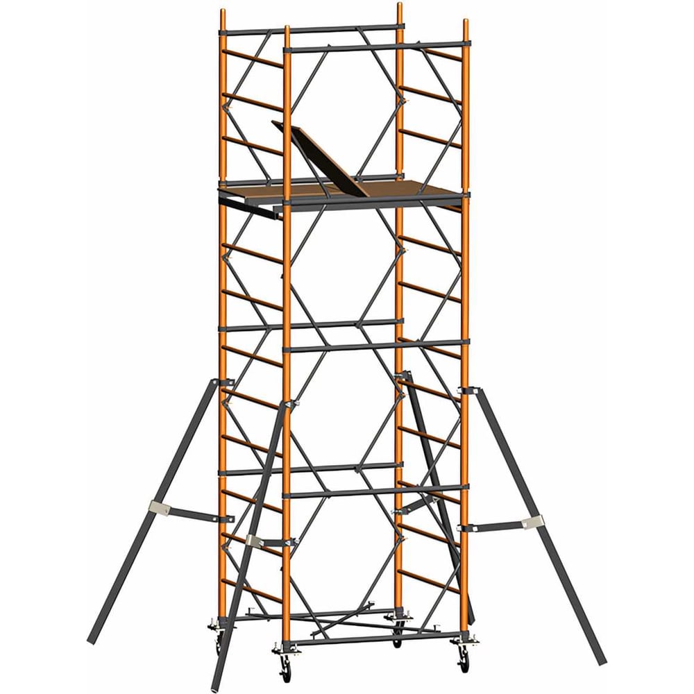 Изображение товара Вышка-тура РИНСТРОЙ РИН Atlant-12 1.2x1.2 м, высота 5 м, модульная, с колесами