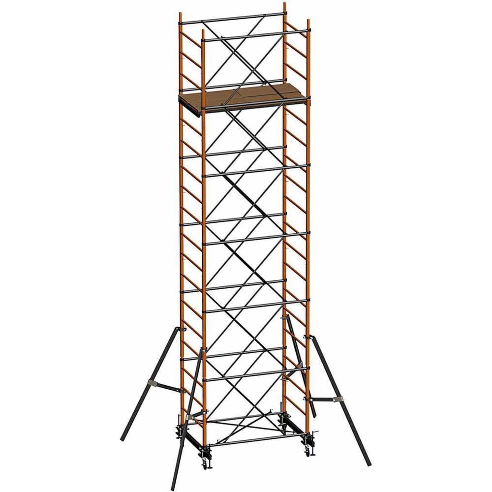 Изображение товара Вышка-тура РИНСТРОЙ РИН Wektor 2x1.2 м, высота до 7.4 м, модульная, сталь фанера