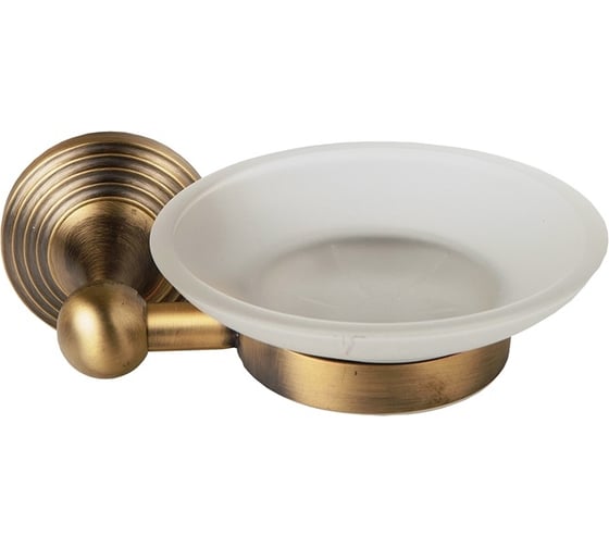 Изображение товара Стеклянная мыльница с держателем Zenfort коллекция "бронза", бронза, 106506