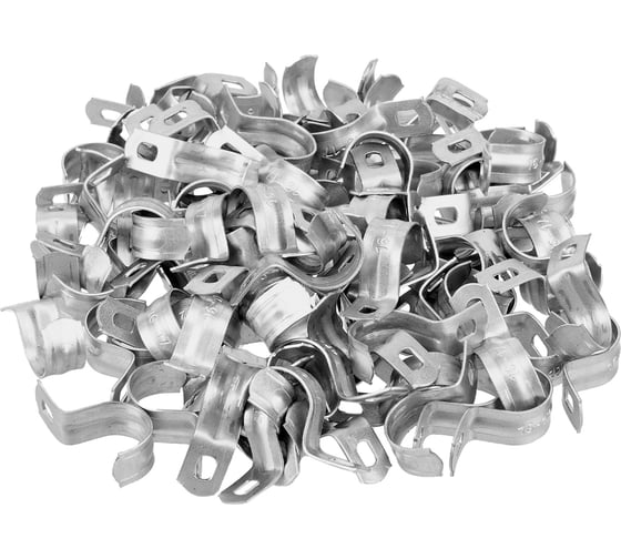 Изображение товара Металлическая однолапковая скоба СИБРТЕХ 16 СМО 100шт 48179