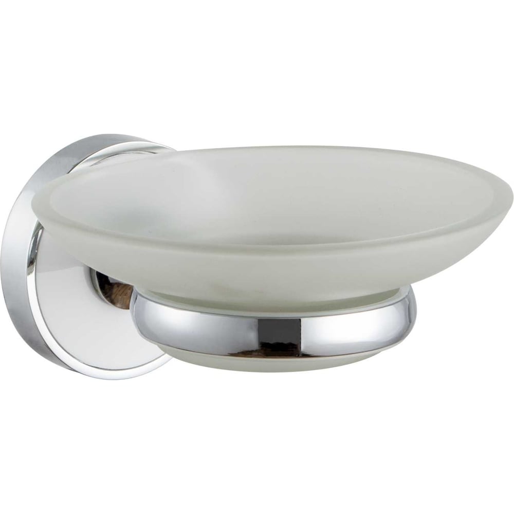 Изображение товара Стеклянная мыльница Zenfort Либретто (белый/хром) настенная