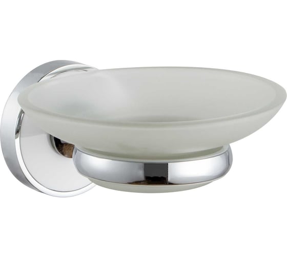 Изображение товара Стеклянная мыльница с держателем Zenfort коллекция "либретто", белый 102311