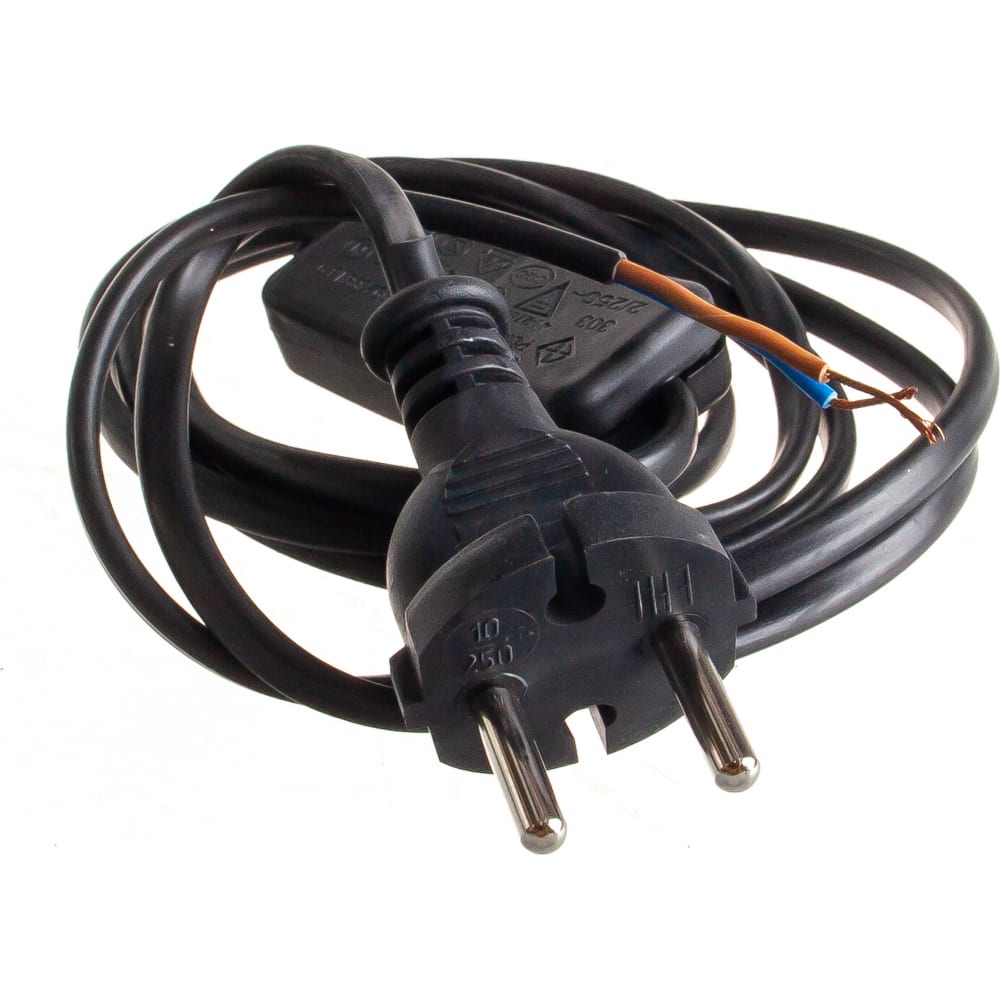 фото Электрический соединительный шнур с выключателем сибртех для бра, 1,7м, 120вт, чёрный, тип v-1 96017