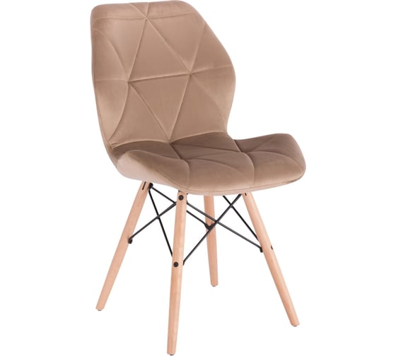 Изображение товара Стул AKS Home RIO, (светло-коричневый велюр/бук) 66113