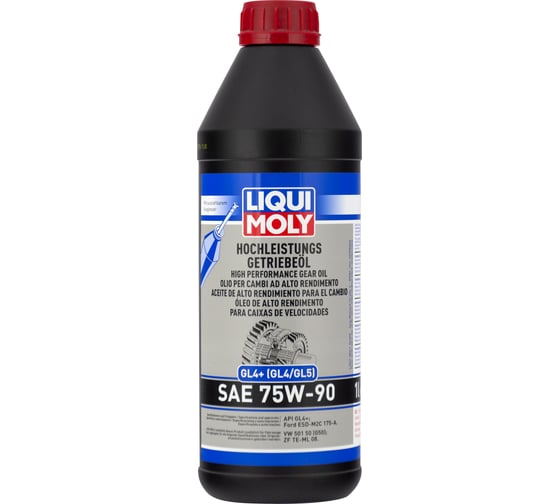 Изображение товара Трансмиссионное масло LIQUI MOLY Hochleistungs-Getrieb синтетическое, 75W-90, GL-4+ ,1 л 4434