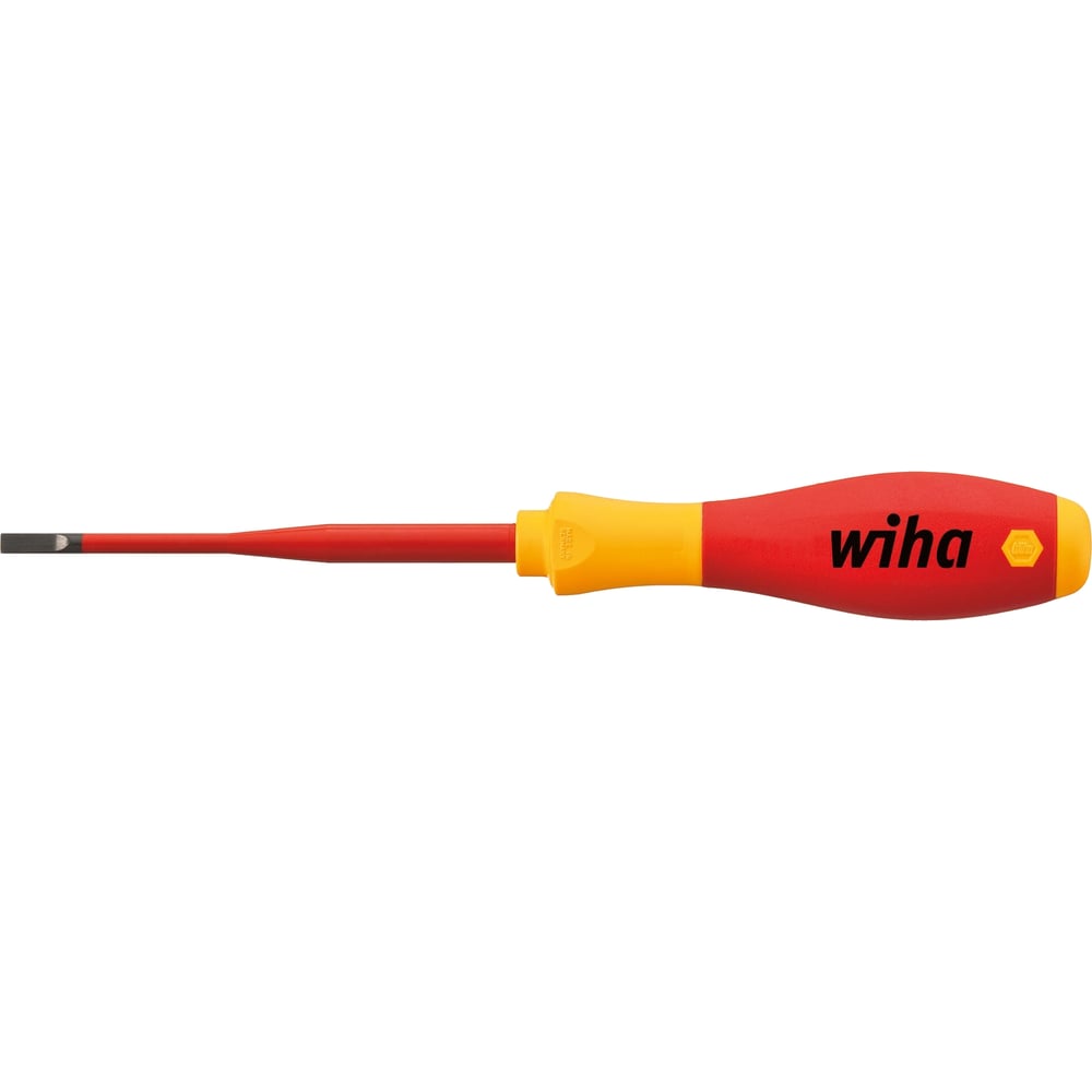 фото Отвертка wiha softfinishelectric slimfix шлиц sl6.5x150 мм 35392