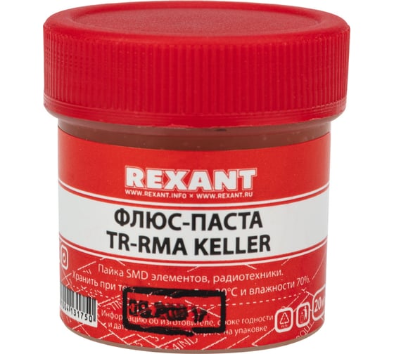 Изображение товара Флюс-паста TR-RMA KELLER 20 мл REXANT 09-3691