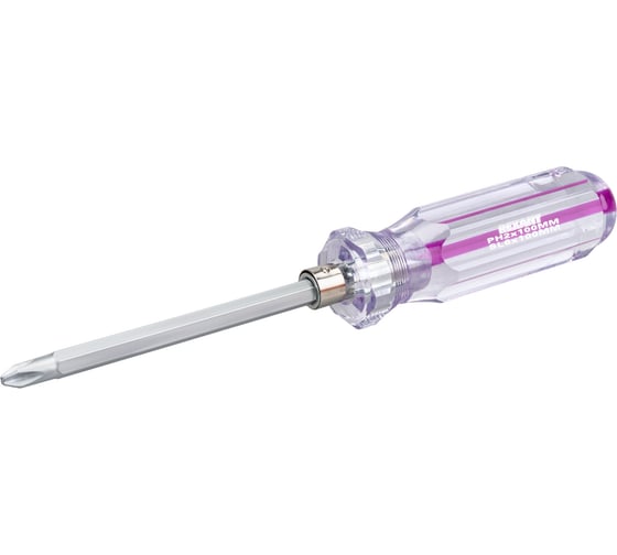 Изображение товара Комбинированная отвертка REXANT двухсторонний стержень PH2/SL6, 120 мм 12-4742