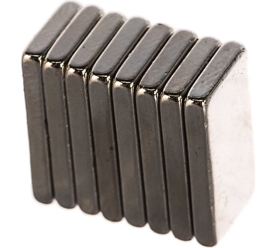 Изображение товара Неодимовый магнит прямоугольник REXANT 8 шт. в упаковке 72-3403