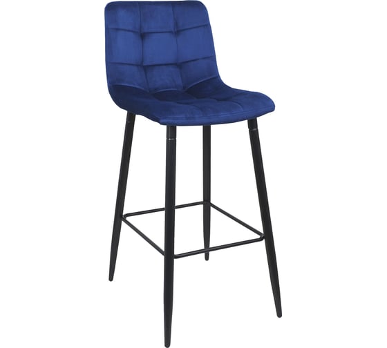 Изображение товара Стул AKS Home STELLA, барный, синий велюр HLR64/черный 75813