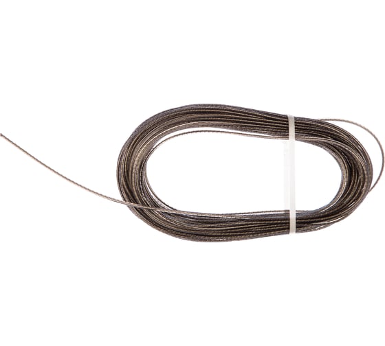 Изображение товара Трос стальной REXANT  в ПВХ оплетке d=2,5мм, черный (моток 20м) 09-5125-3