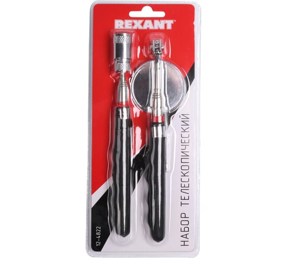 Изображение товара Телескопический магнит и зеркало в наборе REXANT 12-4822