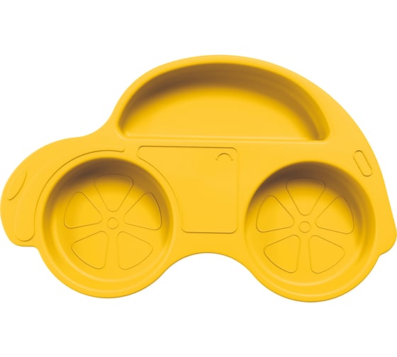 Изображение товара Детская тарелка Silihome машина, желтый КК2069