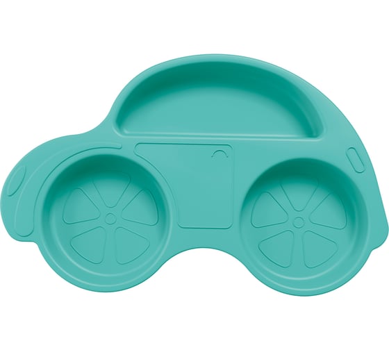 Изображение товара Детская тарелка Silihome машина, бирюзовый КК2076