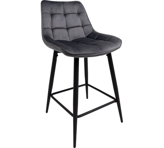 Изображение товара Стул AKS Home LINX, полубарный, темно-серый велюр G062-40/черный 86206