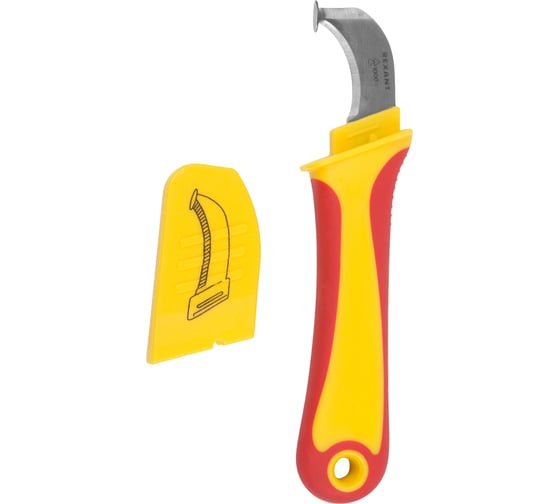 Изображение товара Нож монтажника, нержавеющая сталь, с пяткой REXANT 12-4935