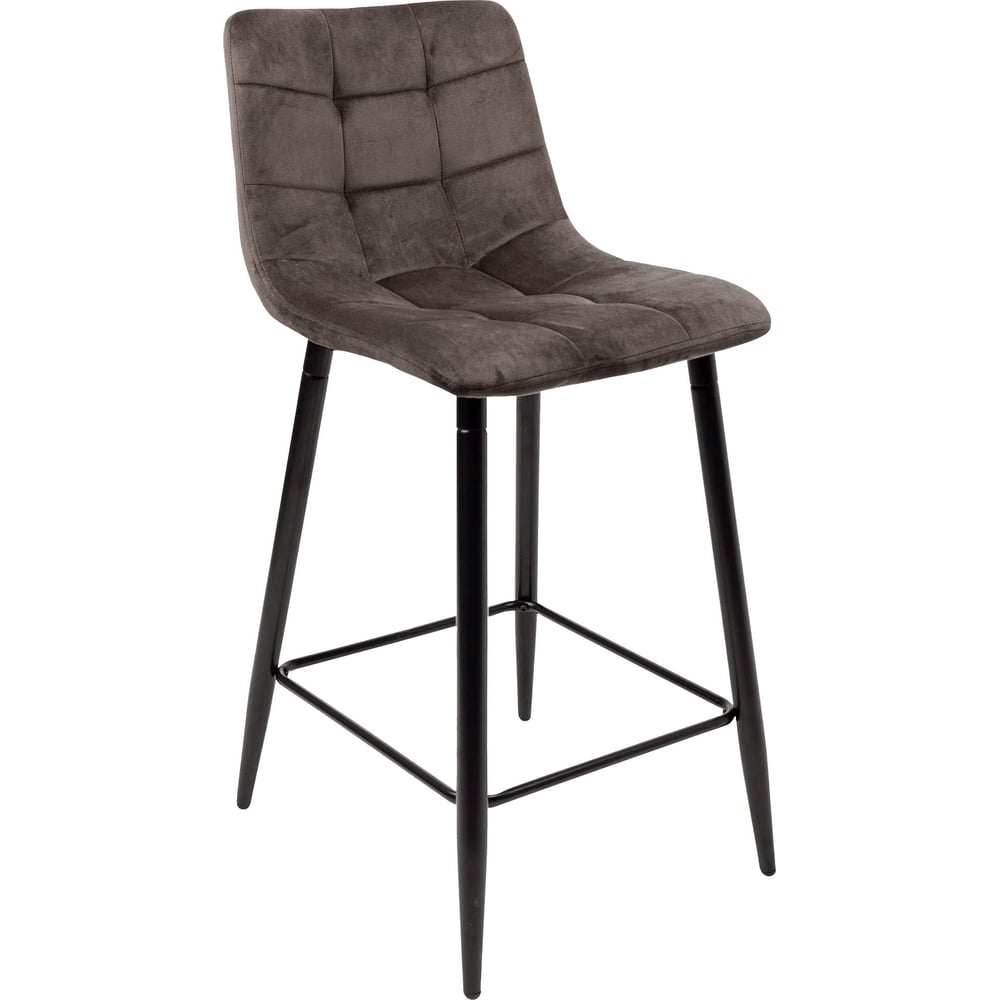 Изображение товара Барный стул AKS Home MIA, коричневый велюр HLR49/черный 71542