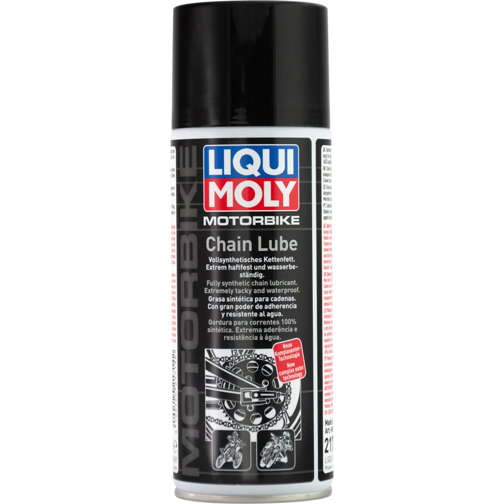 Изображение товара Смазка для мотоциклетной цепи LIQUI MOLY Motorbike Chain Lube 0.4 л аэрозоль