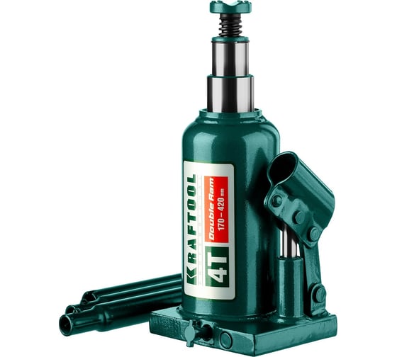 Изображение товара Гидравлический бутылочный домкрат KRAFTOOL Double Ram 4 т, 170-420 мм 43463-4